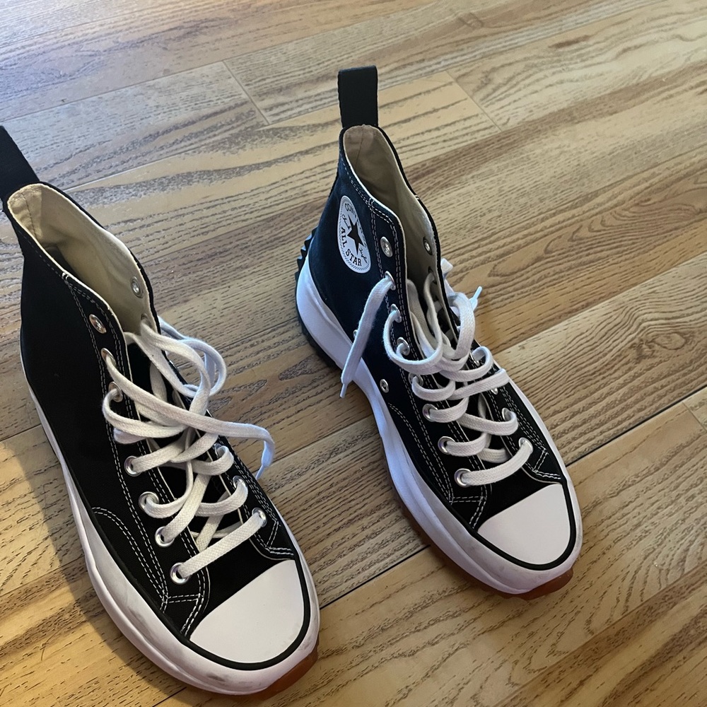 Converse Run Star Hike High Black/white- Women’s 8.5
